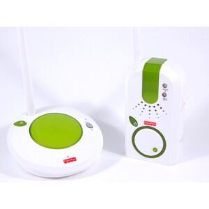 Fisher Price Surround Lights and Sounds Baby Monitor T4837 White Green 500ft Rg
